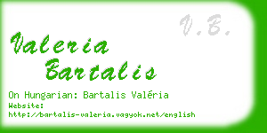 valeria bartalis business card